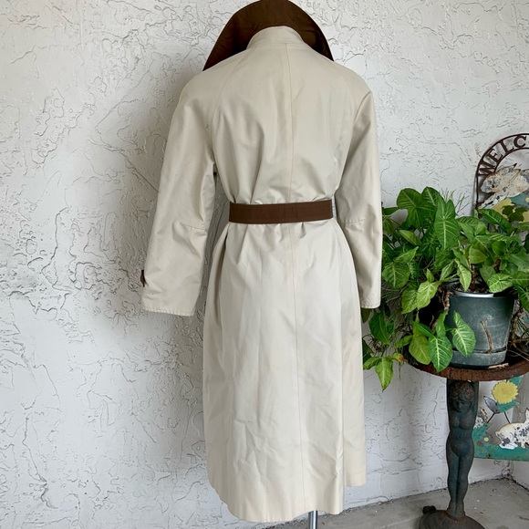 VTG 2in1 Reversible Belted Trench Coat-AQUA 5. Made in England. - Picture 5 of 13